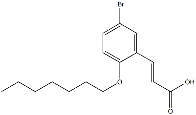 3-[5-bromo-2-(heptyloxy)phenyl]prop-2-enoic acid Struktur