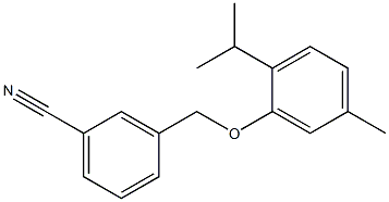 3-[5-methyl-2-(propan-2-yl)phenoxymethyl]benzonitrile Struktur