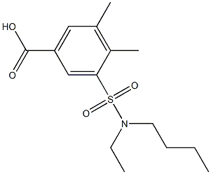 3-[butyl(ethyl)sulfamoyl]-4,5-dimethylbenzoic acid Struktur