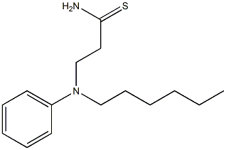 3-[hexyl(phenyl)amino]propanethioamide Struktur