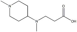 3-[methyl(1-methylpiperidin-4-yl)amino]propanoic acid Struktur