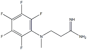 3-[methyl(2,3,4,5,6-pentafluorophenyl)amino]propanimidamide Struktur