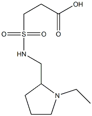 3-{[(1-ethylpyrrolidin-2-yl)methyl]sulfamoyl}propanoic acid Struktur