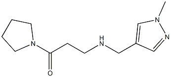 3-{[(1-methyl-1H-pyrazol-4-yl)methyl]amino}-1-(pyrrolidin-1-yl)propan-1-one Struktur