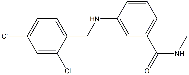 3-{[(2,4-dichlorophenyl)methyl]amino}-N-methylbenzamide Struktur