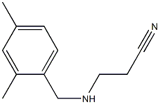 3-{[(2,4-dimethylphenyl)methyl]amino}propanenitrile Struktur