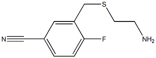 3-{[(2-aminoethyl)thio]methyl}-4-fluorobenzonitrile Struktur