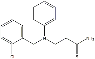 3-{[(2-chlorophenyl)methyl](phenyl)amino}propanethioamide Struktur