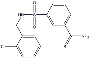 3-{[(2-chlorophenyl)methyl]sulfamoyl}benzene-1-carbothioamide Struktur