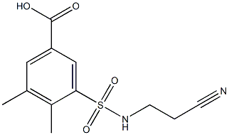 3-{[(2-cyanoethyl)amino]sulfonyl}-4,5-dimethylbenzoic acid Struktur