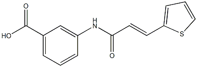 3-{[(2E)-3-thien-2-ylprop-2-enoyl]amino}benzoic acid Struktur