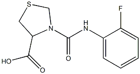 3-{[(2-fluorophenyl)amino]carbonyl}-1,3-thiazolidine-4-carboxylic acid Struktur