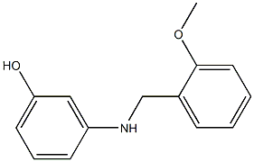 3-{[(2-methoxyphenyl)methyl]amino}phenol Struktur