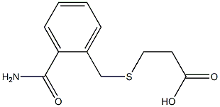 3-{[2-(aminocarbonyl)benzyl]thio}propanoic acid Struktur