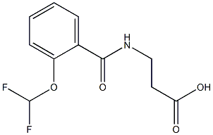 3-{[2-(difluoromethoxy)phenyl]formamido}propanoic acid Struktur