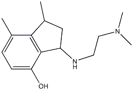 3-{[2-(dimethylamino)ethyl]amino}-1,7-dimethylindan-4-ol Struktur