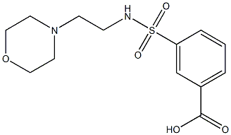 3-{[2-(morpholin-4-yl)ethyl]sulfamoyl}benzoic acid Struktur