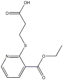 3-{[3-(ethoxycarbonyl)pyridin-2-yl]thio}propanoic acid Struktur