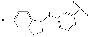 3-{[3-(trifluoromethyl)phenyl]amino}-2,3-dihydro-1-benzofuran-6-ol Struktur