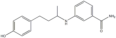 3-{[4-(4-hydroxyphenyl)butan-2-yl]amino}benzamide Struktur