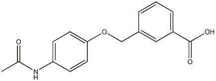 3-{[4-(acetylamino)phenoxy]methyl}benzoic acid Struktur