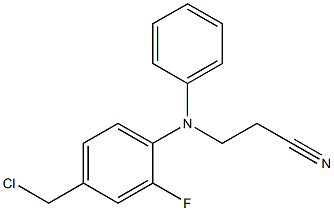 3-{[4-(chloromethyl)-2-fluorophenyl](phenyl)amino}propanenitrile Struktur