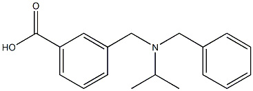 3-{[benzyl(propan-2-yl)amino]methyl}benzoic acid Struktur