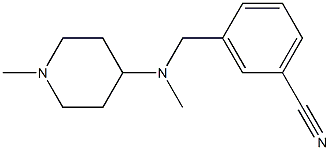 3-{[methyl(1-methylpiperidin-4-yl)amino]methyl}benzonitrile Struktur