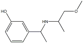 3-{1-[(1-methoxypropan-2-yl)amino]ethyl}phenol Struktur