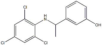 3-{1-[(2,4,6-trichlorophenyl)amino]ethyl}phenol Structure