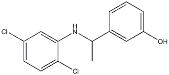 3-{1-[(2,5-dichlorophenyl)amino]ethyl}phenol Struktur