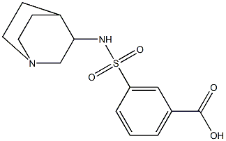 3-{1-azabicyclo[2.2.2]octan-3-ylsulfamoyl}benzoic acid Struktur