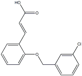 3-{2-[(3-chlorophenyl)methoxy]phenyl}prop-2-enoic acid Struktur