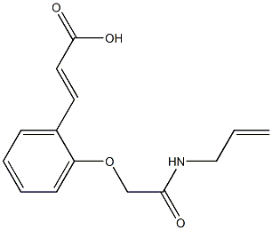 3-{2-[(prop-2-en-1-ylcarbamoyl)methoxy]phenyl}prop-2-enoic acid Struktur