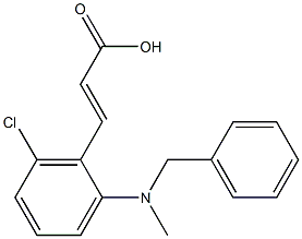 3-{2-[benzyl(methyl)amino]-6-chlorophenyl}prop-2-enoic acid Struktur