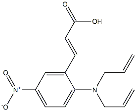 3-{2-[bis(prop-2-en-1-yl)amino]-5-nitrophenyl}prop-2-enoic acid Struktur