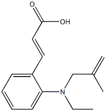 3-{2-[ethyl(2-methylprop-2-en-1-yl)amino]phenyl}prop-2-enoic acid Struktur