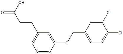 3-{3-[(3,4-dichlorophenyl)methoxy]phenyl}prop-2-enoic acid Struktur