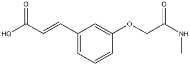 3-{3-[(methylcarbamoyl)methoxy]phenyl}prop-2-enoic acid Struktur