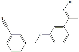 3-{3-[1-(hydroxyimino)ethyl]phenoxymethyl}benzonitrile Struktur