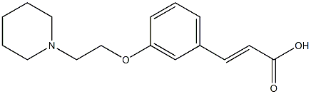 3-{3-[2-(piperidin-1-yl)ethoxy]phenyl}prop-2-enoic acid Struktur