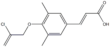 3-{4-[(2-chloroprop-2-en-1-yl)oxy]-3,5-dimethylphenyl}prop-2-enoic acid Struktur