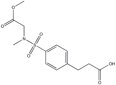 3-{4-[(2-methoxy-2-oxoethyl)(methyl)sulfamoyl]phenyl}propanoic acid Struktur