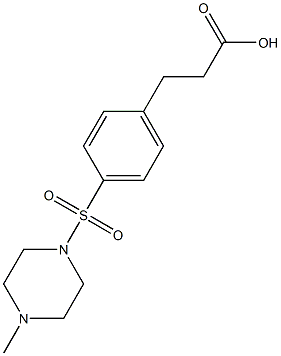 3-{4-[(4-methylpiperazine-1-)sulfonyl]phenyl}propanoic acid Struktur