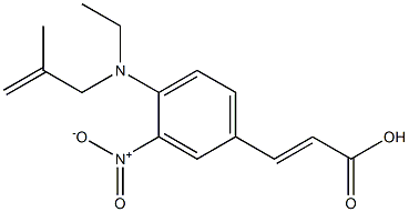 3-{4-[ethyl(2-methylprop-2-en-1-yl)amino]-3-nitrophenyl}prop-2-enoic acid Struktur