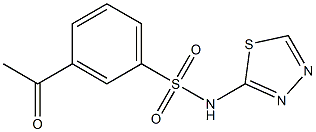 3-acetyl-N-(1,3,4-thiadiazol-2-yl)benzene-1-sulfonamide Struktur