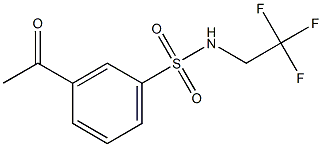 3-acetyl-N-(2,2,2-trifluoroethyl)benzene-1-sulfonamide Struktur