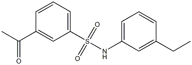 3-acetyl-N-(3-ethylphenyl)benzene-1-sulfonamide Struktur