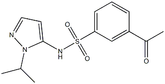 3-acetyl-N-[1-(propan-2-yl)-1H-pyrazol-5-yl]benzene-1-sulfonamide Struktur