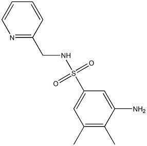 3-amino-4,5-dimethyl-N-(pyridin-2-ylmethyl)benzene-1-sulfonamide Struktur